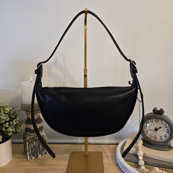 Flattered Irma Shoulder Bag – Black Leather NWT - Picture 3 of 7